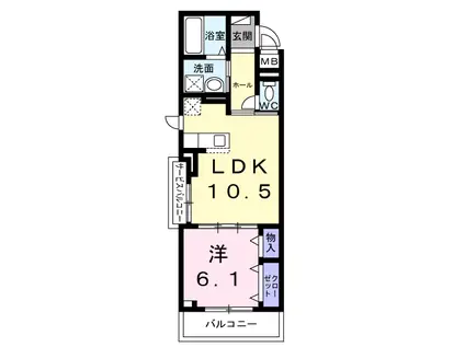 ワーズイヤー12(1LDK/2階)の間取り写真