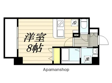 キルンズガーデン高取(1K/4階)の間取り写真