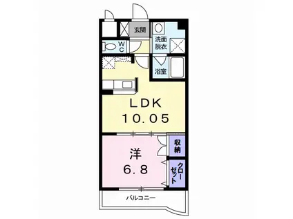 エス・テイト外園(1LDK/1階)の間取り写真