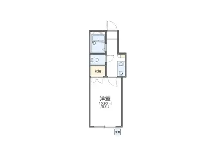 レオパレス枝光(1K/1階)の間取り写真