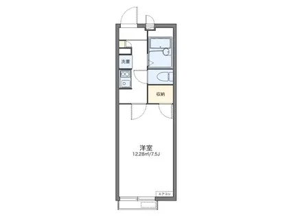 レオパレスラ フロル日明(1K/2階)の間取り写真