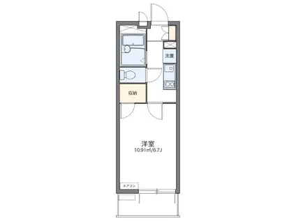 レオパレスK M(1K/2階)の間取り写真