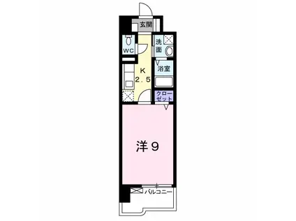 ベーシック・グローブ(1K/3階)の間取り写真