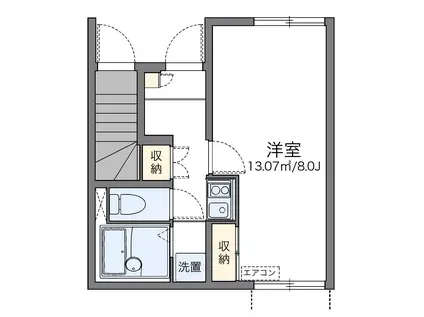 レオネクストソレイユ 井堀(1K/1階)の間取り写真