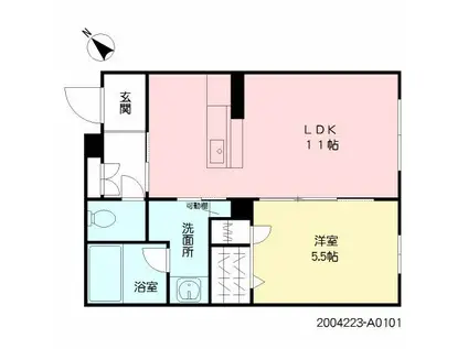 シャーメゾン・ネバーランドⅡ(1LDK/1階)の間取り写真
