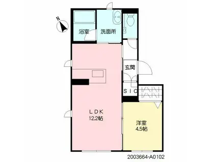 ラピス・ラジュリ(1LDK/1階)の間取り写真