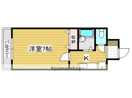 スターゲートマジョリティー(1K/4階)の間取り写真