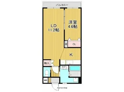 シグナス(1LDK/7階)の間取り写真