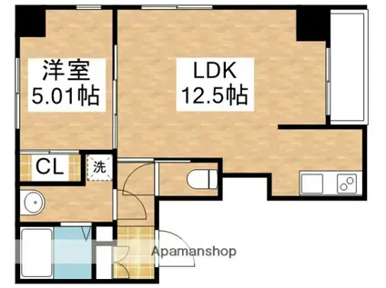 ブルースクエアー響V(1LDK/11階)の間取り写真