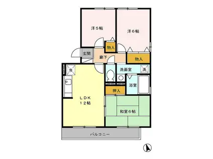 リバーフィールドⅠ(3LDK/3階)の間取り写真