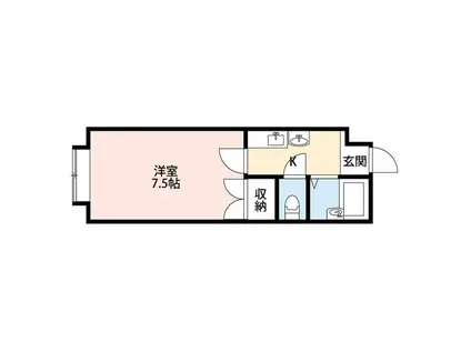 グレース緑ヶ丘(1K/3階)の間取り写真