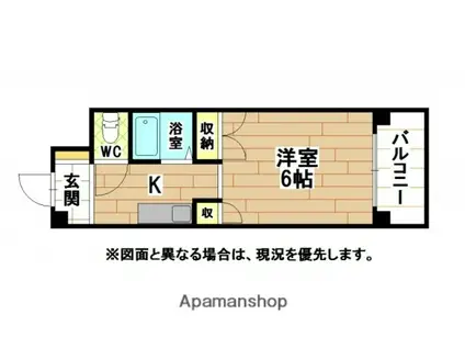 VILLAGE KOKURA(1K/1階)の間取り写真