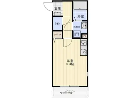 SOU.LEAF九工大前(ワンルーム/1階)の間取り写真