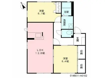 ファンテージ・21A棟(2LDK/1階)の間取り写真