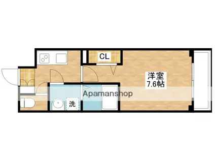 MDIプロスジョイア北九州市立大学前(1K/9階)の間取り写真