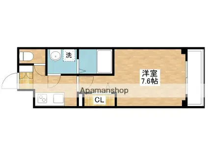MDIプロスジョイア北九州市立大学前(1K/9階)の間取り写真