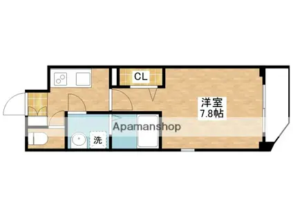 MDIプロスジョイア北九州市立大学前(1K/9階)の間取り写真