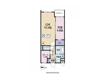 MON665(1LDK/5階)の間取り写真