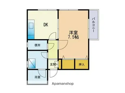 メゾン・ド・N(1DK/1階)の間取り写真