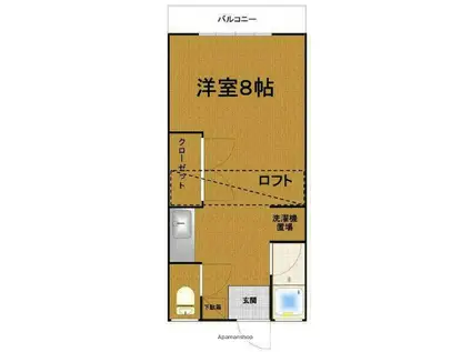 ステラコンシオン22(ワンルーム/2階)の間取り写真