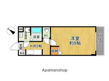 ウィークリックハウス(1K/2階)の間取り写真