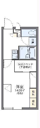 レオパレスセジュール(1K/2階)の間取り写真