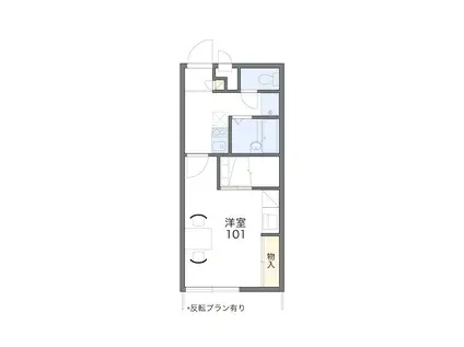 レオパレス カサブランカⅢ(1K/1階)の間取り写真
