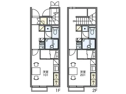 レオパレス大保(1K/2階)の間取り写真
