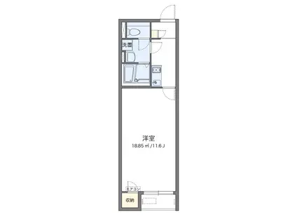 レオネクストGRACEK(1K/1階)の間取り写真