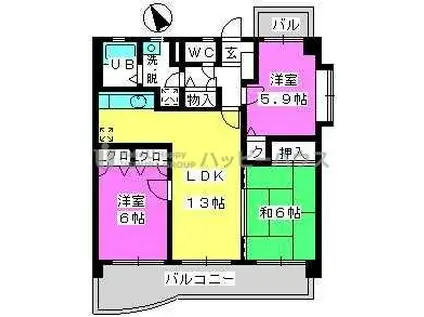プレミール筑紫(3LDK/2階)の間取り写真