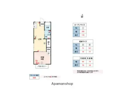 ルシドールコーポ(1LDK/1階)の間取り写真