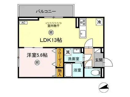 ロイヤルタウン田代本町(1LDK/3階)の間取り写真