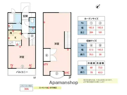 フォレスト三輪Ⅱ(1LDK/1階)の間取り写真