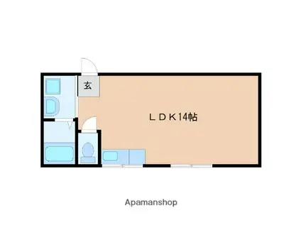 ECHT(ワンルーム/2階)の間取り写真