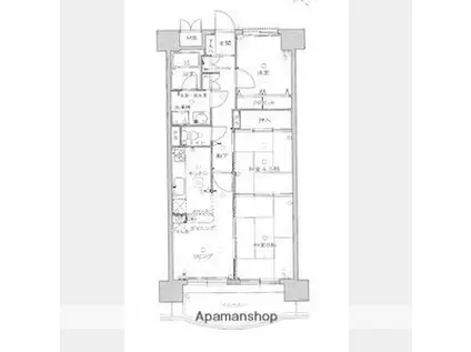 ヒューマンズ鳥栖(3LDK/6階)の間取り写真