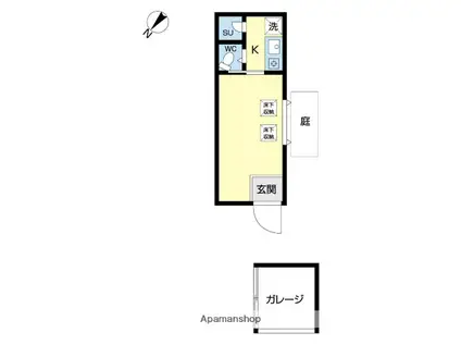 西鉄天神大牟田線 春日原駅 徒歩4分 1階建 築1年(1K)の間取り写真
