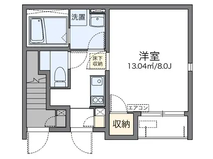 レオネクストソラーナ尾島(1K/1階)の間取り写真