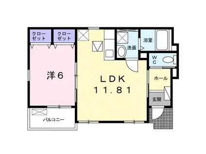 フォレスタ(1LDK/1階)の間取り写真