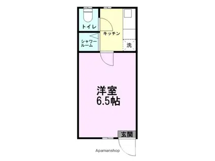 松福園八番館(1K/2階)の間取り写真