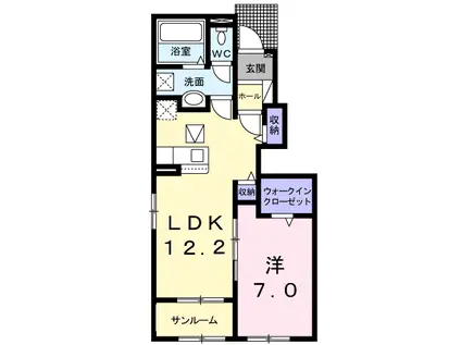 グランツ(1LDK/1階)の間取り写真