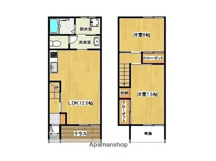 レガロフォレスタ羽犬塚(2LDK)の間取り写真