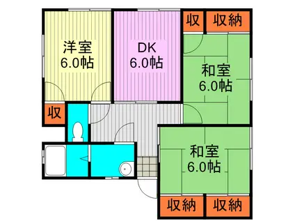センチュリーハウス(3DK/1階)の間取り写真