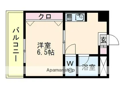 プレリュード東高宮(1DK/1階)の間取り写真