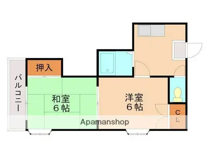 プレスト田島2(2K/2階)の間取り写真