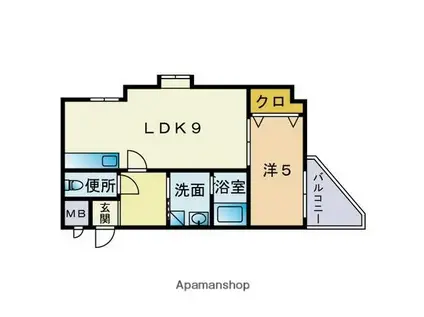 R・TCOAT(1LDK/2階)の間取り写真