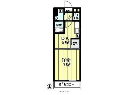 カーサ・リゾ(1DK/3階)の間取り写真