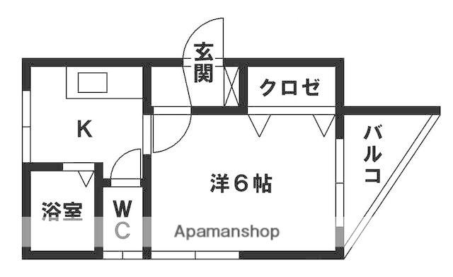 ステディハウス堤(1K/1階)の間取り写真