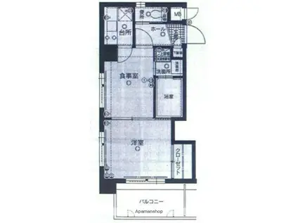 エステートモア博多グランA・B棟(2K/7階)の間取り写真