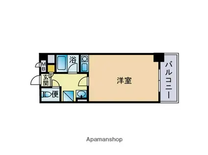 ロマネスク大橋第2(1K/2階)の間取り写真