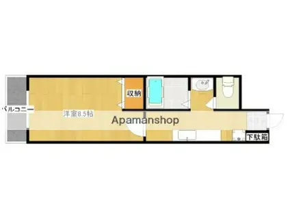 大産七隈ビル(1K/3階)の間取り写真